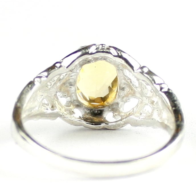 SR113 Citrine 925 Sterling Silver Ring, Image 4