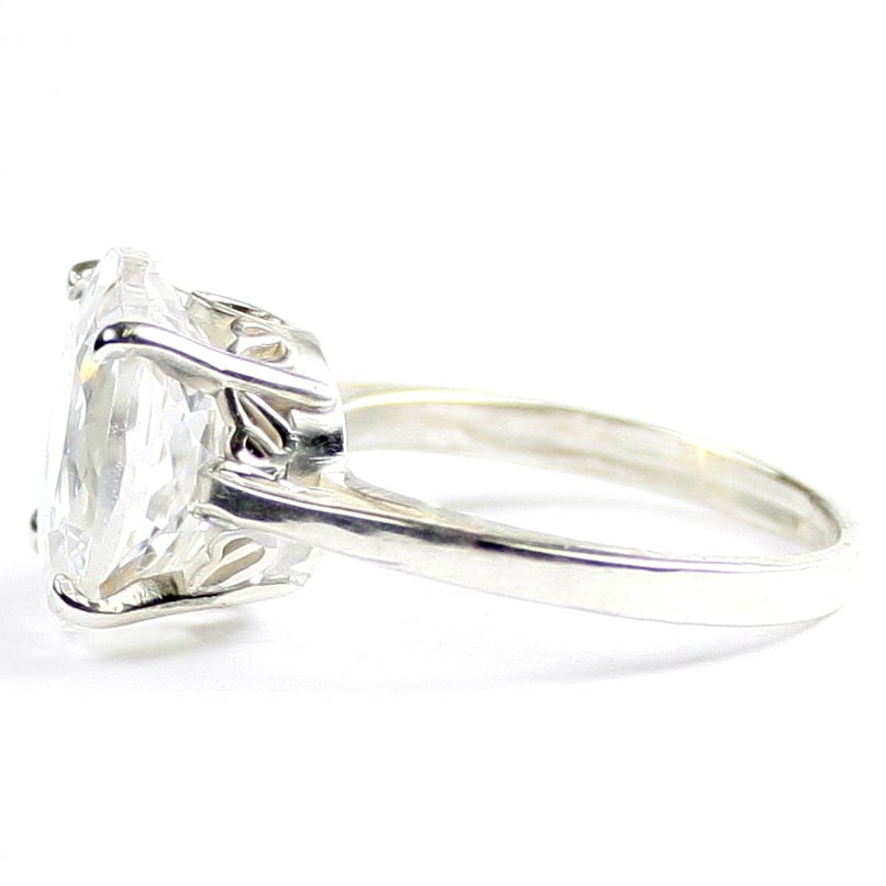 Sterling Silver Ladies Ring Cubic Zirconia SR055 Image 3