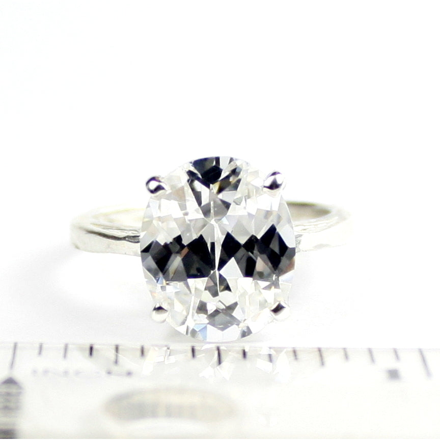 Sterling Silver Ladies Ring Cubic Zirconia SR055 Image 4