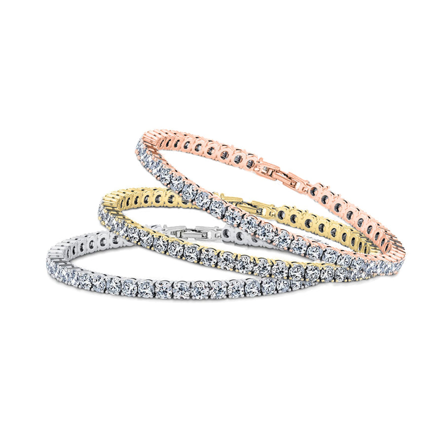 10.00 CTTW Cubic Zirconia Tennis Bracelet in 18K White Gold Yellow Gold or Rose Gold Image 1