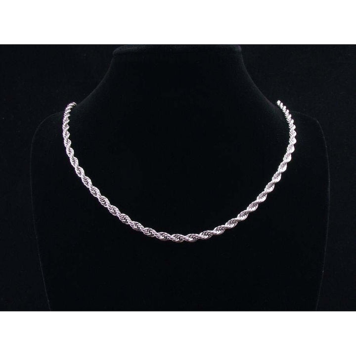Silver Filled High Polish Finsh  2MM Rope Chain 20" unisex Image 1