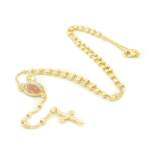 14K Gold Filled Guadalupe Rosary unisexx Image 1