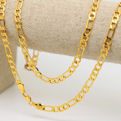 14K Gold  Figaro Necklace 20" unisex 14K Gold Filled Image 1