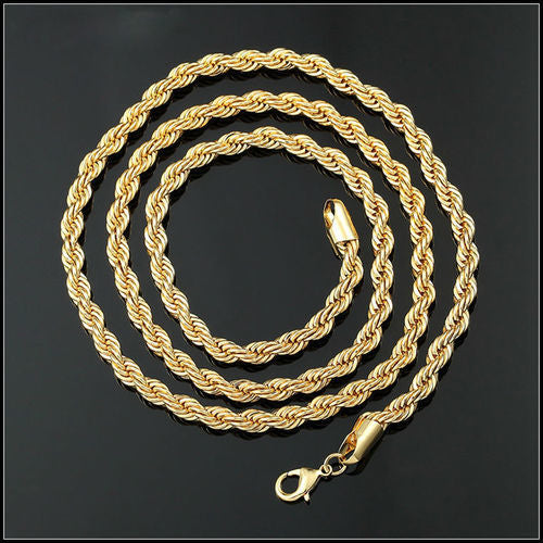 14k Gold Filled Yellow 6MM Rope Chain unisex Image 1