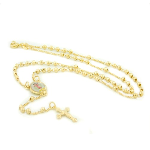 14K Gold Filled Nino Rosary unisex Image 1
