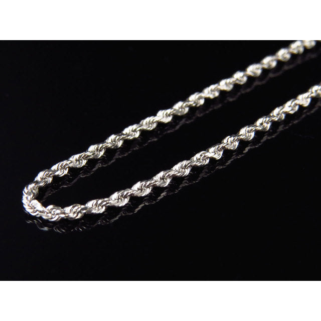 14k White Gold Filled Rope Chain 3MM unisex Image 1