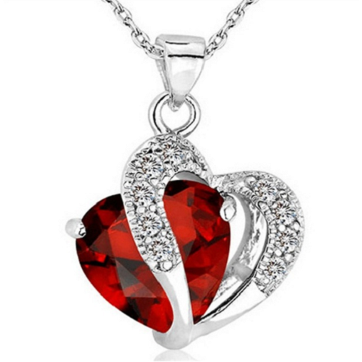 18K White Gold Filled High Polish Finsh Heart Set unisex Image 1