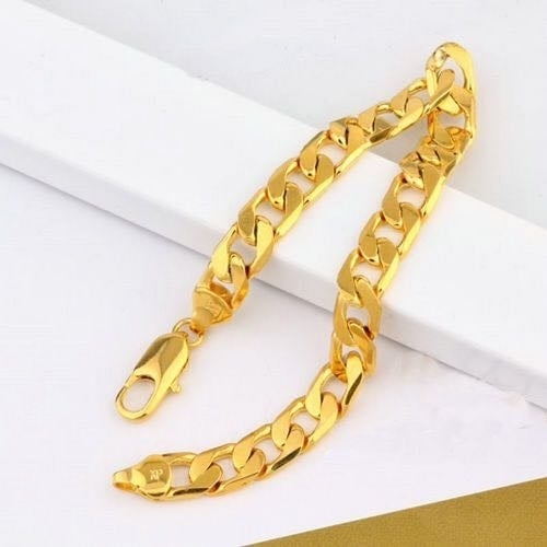 18k Gold Cubin Link Bracelet 8 Image 1