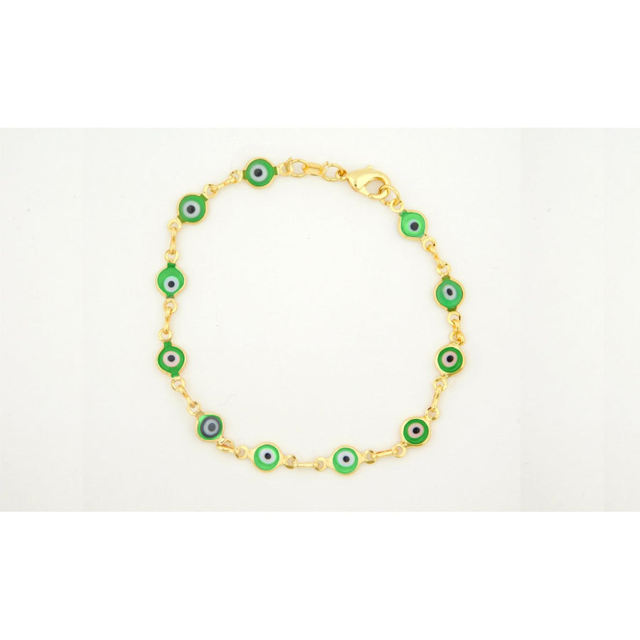 14K Gold Filled Evil Eye Bracelet Image 1