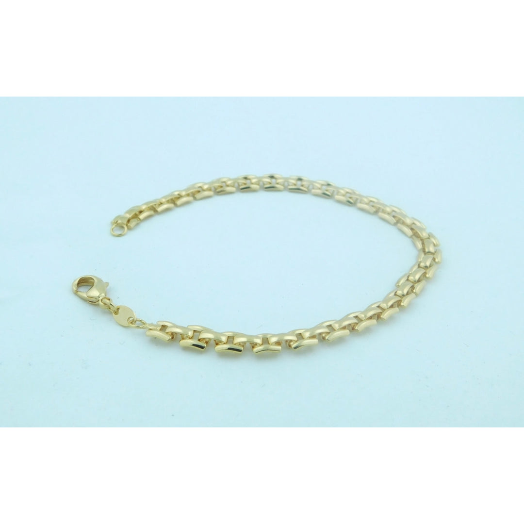 18k Gold Filled Unisex Unique Bracelet 7.5" Image 1