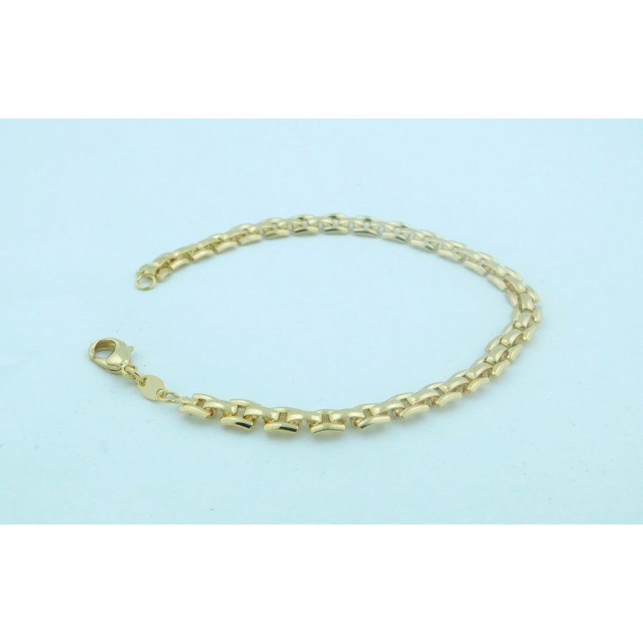 18k Gold Filled Unisex Unique Bracelet 7.5" Image 1