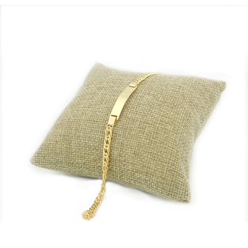 Gold Filled Unisex Kids ID bracelet 6" Image 1