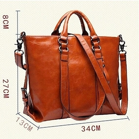 Fashion PU Tote Women Leather Handbags Messenger Shoulder Bags Image 4