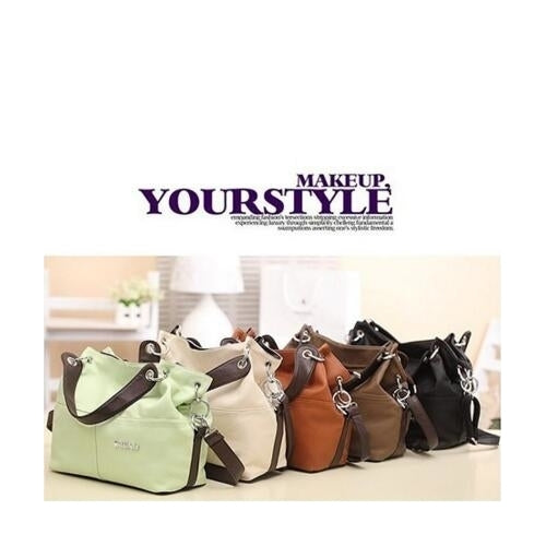 Womens PU Handbag Tote Shoulder Messenger Bag Image 2