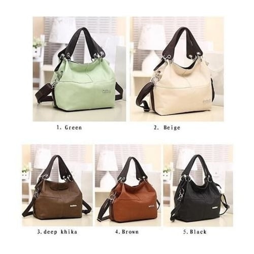 Womens PU Handbag Tote Shoulder Messenger Bag Image 3