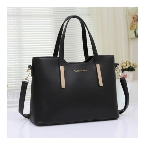 Ladies PU Leather Handbags Casual Shoulder Bags Image 1