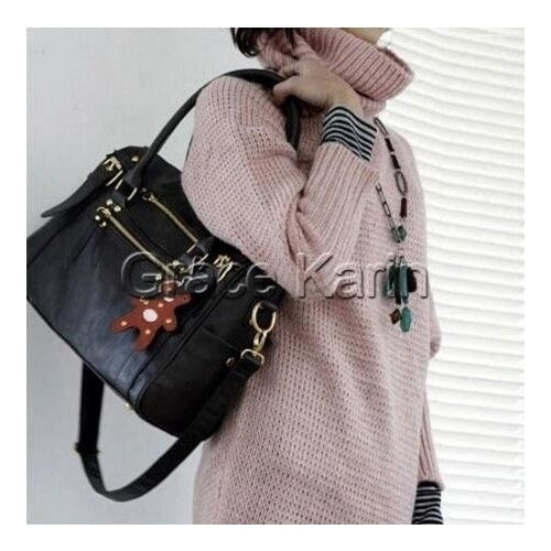 Women PU Leather Handbag Shoulder Messneger Satchel Hobo Bag Image 3