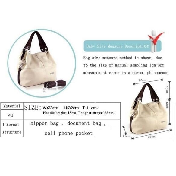 Women PU Leather Splice Grafting Vintage Hobo Shoulder Bags Image 6