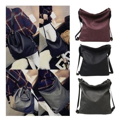 Fashion PU leather Backpack Crossbody Shoulder Handbags Image 1