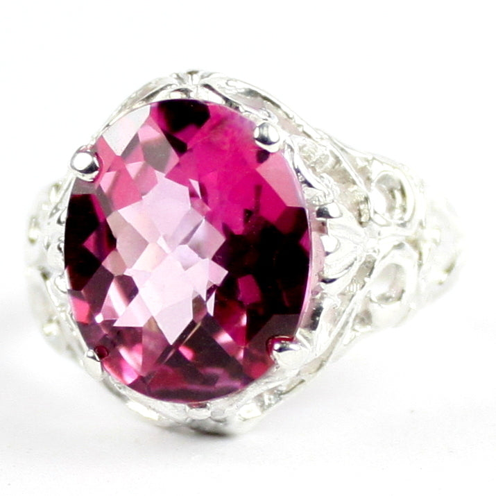 SR114 Pure Pink Topaz 925 Sterling Silver Ring, Image 1