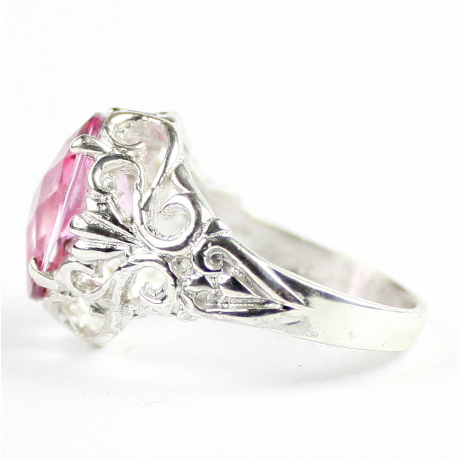 SR114 Pure Pink Topaz 925 Sterling Silver Ring, Image 3