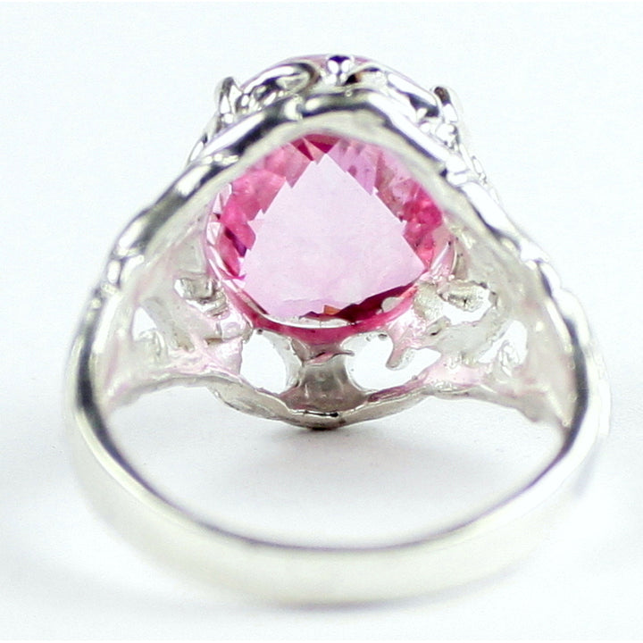 SR114 Pure Pink Topaz 925 Sterling Silver Ring, Image 4