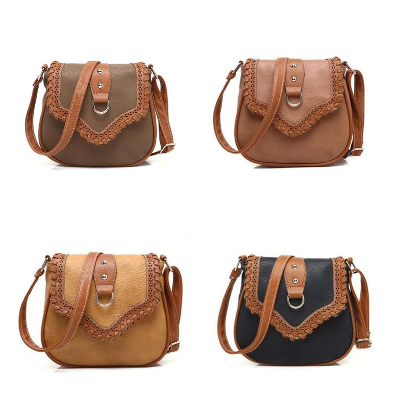 Crossbody Hollow Out PU Leather Messenger Bags Image 1