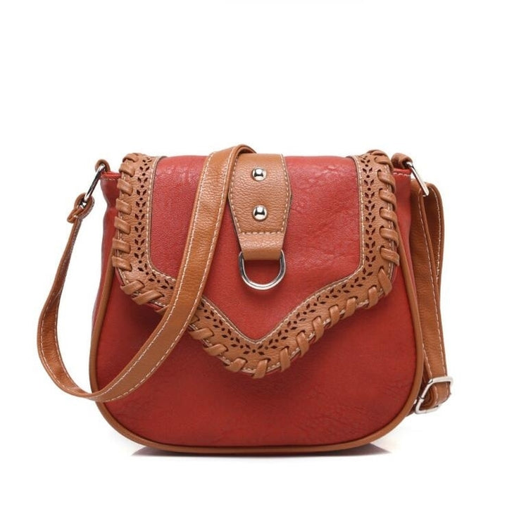 Crossbody Hollow Out PU Leather Messenger Bags Image 2