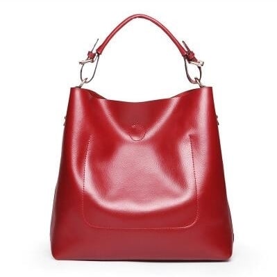 Womens Leather Handle Shoulder Slippery Bag Image 2