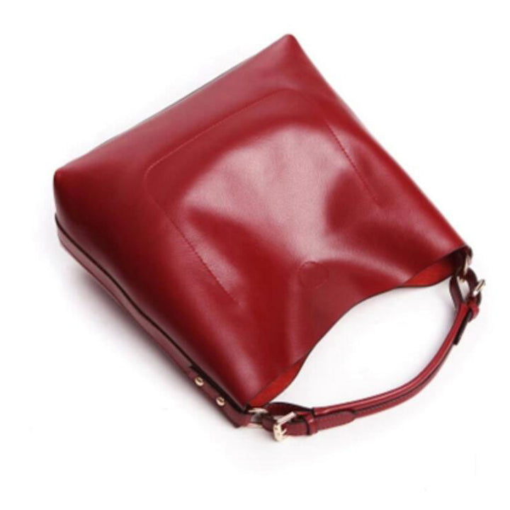 Womens Leather Handle Shoulder Slippery Bag Image 4