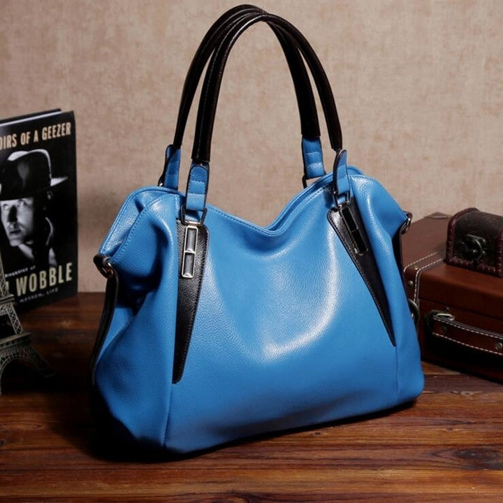 Womens Fashion Lychee Pattern Leather Handbag Image 2