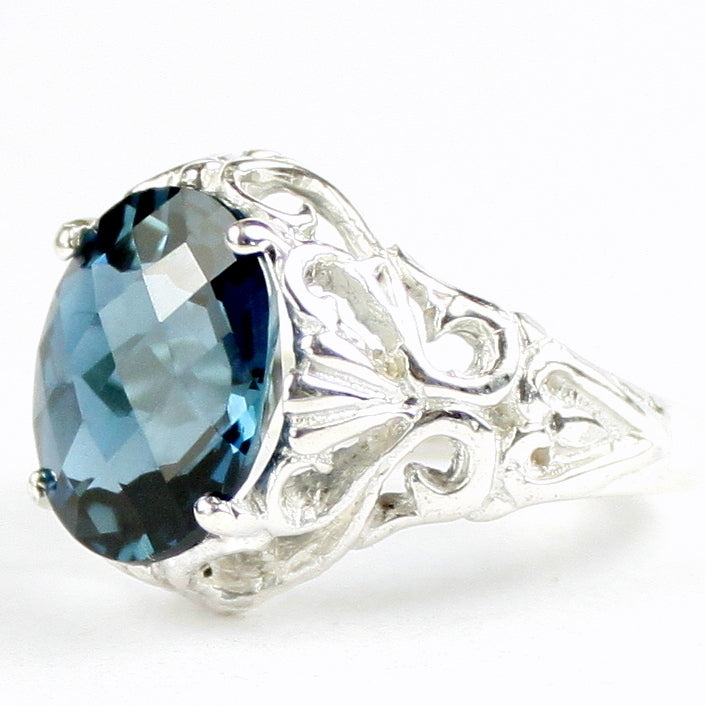 SR114 London Blue Topaz 925 Sterling Silver Ring, Image 2