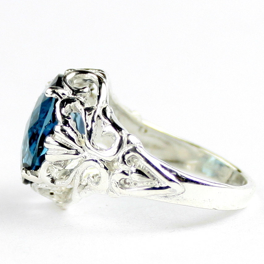 SR114 London Blue Topaz 925 Sterling Silver Ring, Image 3