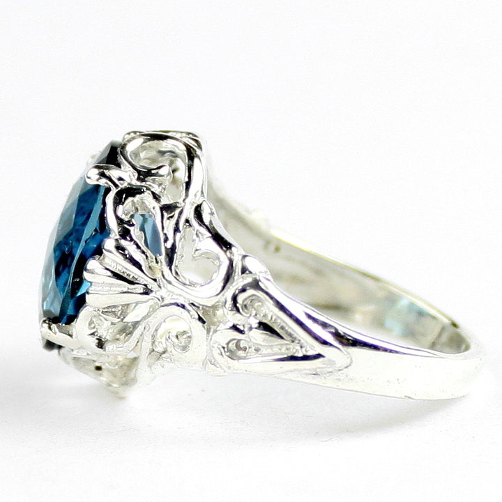 SR114 London Blue Topaz 925 Sterling Silver Ring, Image 3