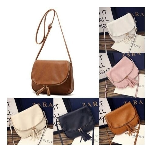 Women Leather Handbag Messenger Crossbody Shoulder Bag Image 1