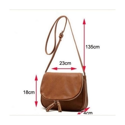 Women Leather Handbag Messenger Crossbody Shoulder Bag Image 6