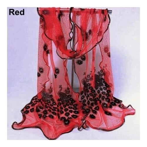 Womens Fashion Lace Scarf Long Soft Wrap Shawl Image 4