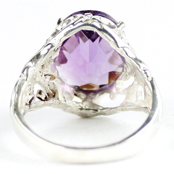 SR114 Amethyst 925 Sterling Silver Ring, Image 4