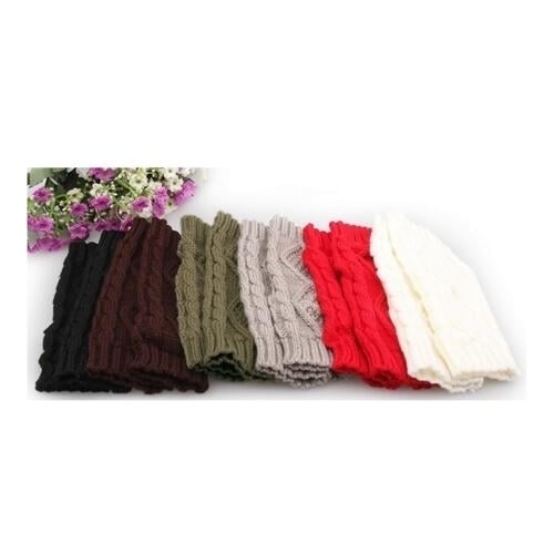 Unisex Arm Warmer Fingerless Knitted Long Gloves2PCS Image 6