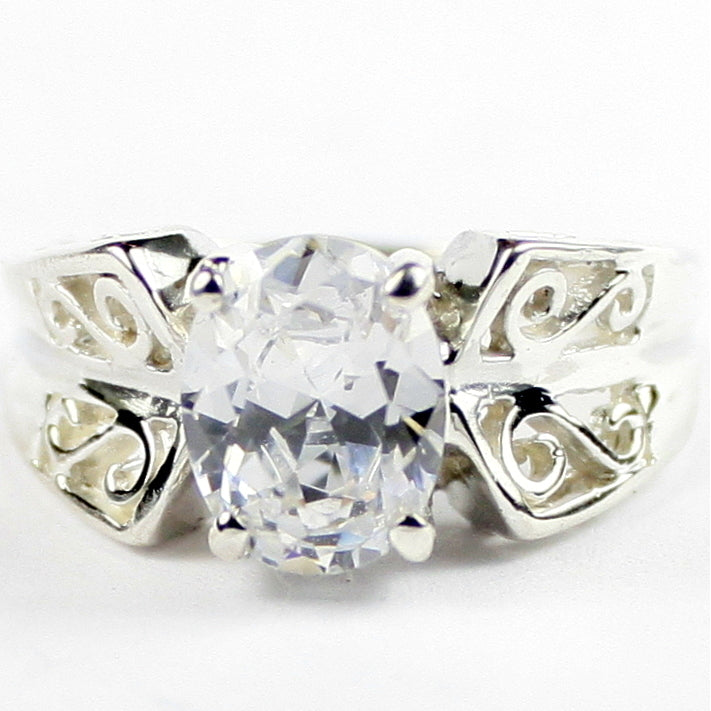 SR281 Cubic Zirconia 925 Sterling Silver Ring, Image 1