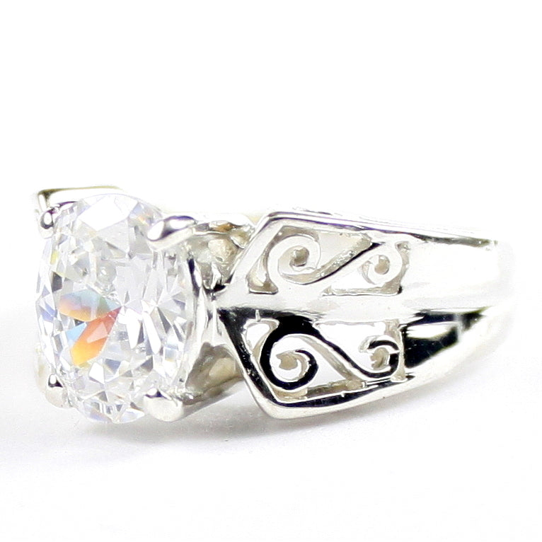 SR281 Cubic Zirconia 925 Sterling Silver Ring, Image 2