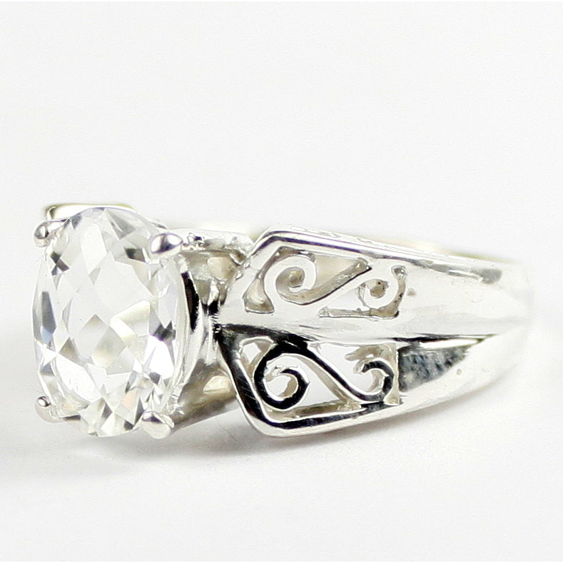 SR281 Silver Topaz 925 Sterling Silver Ring, Image 2