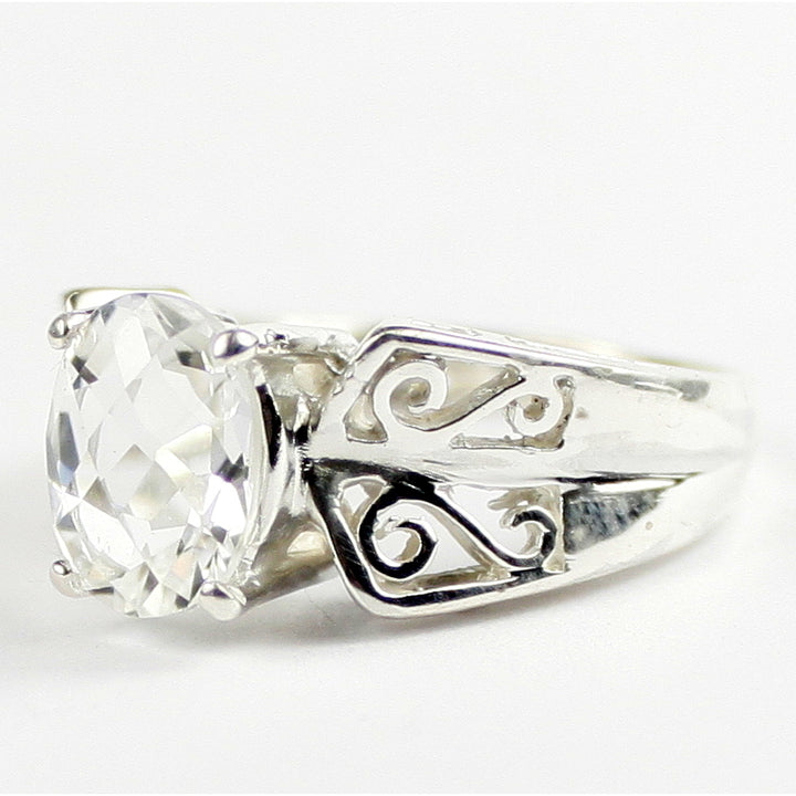 SR281 Silver Topaz 925 Sterling Silver Ring, Image 2