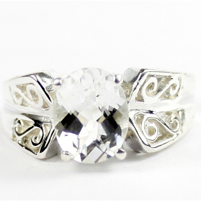 SR281 Silver Topaz 925 Sterling Silver Ring, Image 1