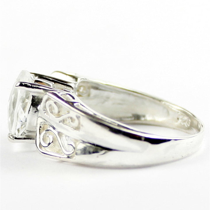 SR281 Silver Topaz 925 Sterling Silver Ring, Image 3