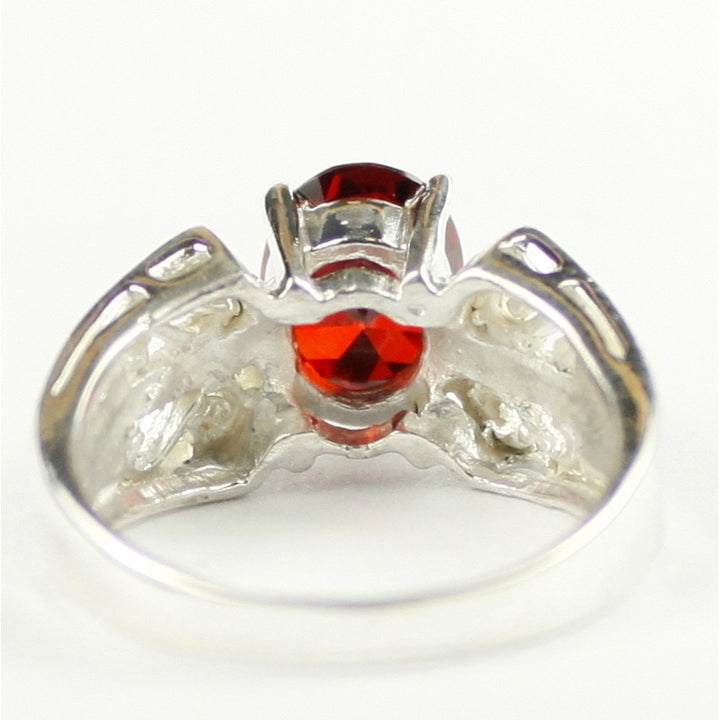 SR281 Garnet CZ 925 Sterling Silver Ring, Image 4