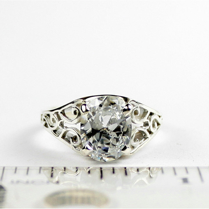 Sterling Silver Ladies Ring Cubic Zirconia SR005 Image 4