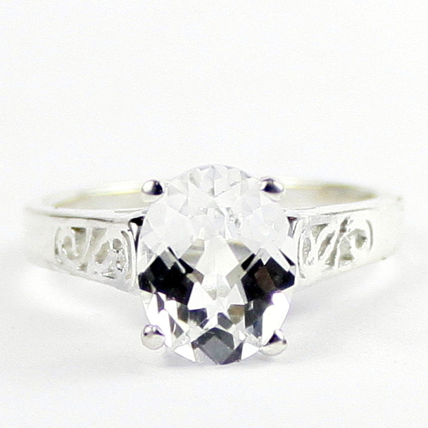 SR366 Silver Topaz 925 Sterling Silver Ring, Image 1