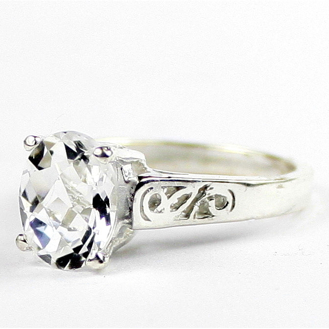 SR366 Silver Topaz 925 Sterling Silver Ring, Image 2