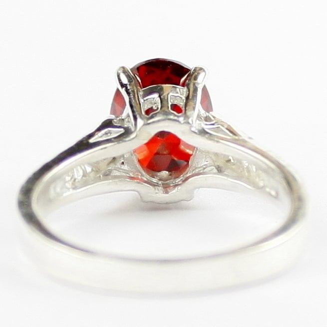 SR366 Garnet CZ 925 Sterling Silver Ring, Image 4